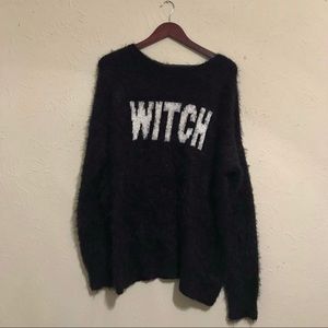 Oversized Fuzzy Witch Sweater Dress (H&M)